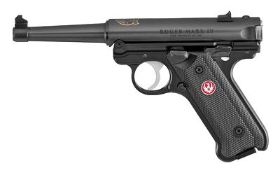 Mark IV Standard, Semi-automatic, Striker Fired, 22 LR, 4.75" Cold Hammer Forged Barrel, Aluminum Frame, Black Finish, Polymer Grips, 10Rd, 2 Mags, Weighs 28.2oz, Manual Safety, 70th Anniversary Limited Edition Model 40168