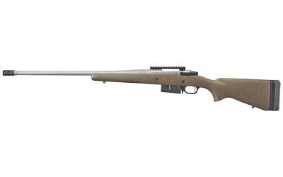 Hawkeye Long Range Hunter, Bolt Action, 6.5 Creedmoor, 22" Hammer Forged Barrel, Hawkeye Matte Stainless Finish, Speckled Brown Camo Laminated Stock, 5Rd 47198