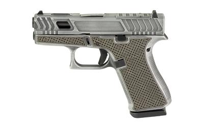 Hoth 43X, Optic Ready, Striker Fired, Semi-automatic, Polymer Frame, Sub-Compact, 9MM, 3.41", Hoth Distressed Grey Cerakote, 10 Rounds, 2 Mags, Fixed Sights, Will Only Accept Shield RMSC, Sig RomeoZero and Holosun 407k/507k Footprint Optics, Must Use Scr