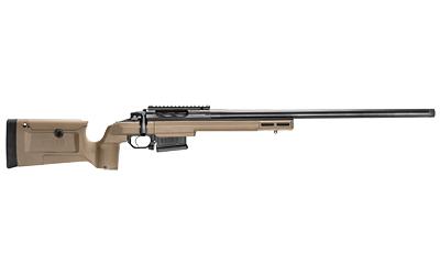 HAVAK BRAVO, Bolt Action Rifle, 308 Winchester, 24" 5R Match Grade Barrel, Black Cerakote Finish, KRG FDE Bravo Stock, 5Rd, Magpul Detachable AI Magazine, Timney Trigger, Threaded 5/8-24 with Thread Protector 0011710049FFDE