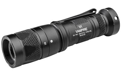 V1 Vampire, Flashlight, Dual Output 5/250 LED, 10/100mW IR, Constant-On Click-Type/ Tactical Momentary-On Tail, Black V1-B-BK