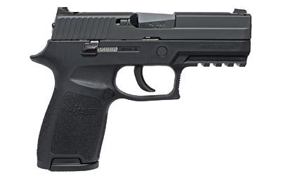 P320 Compact, Double Action Only, Compact, 40 S&W, 3.9" Barrel, Polymer Frame, Nitron Finish, 10Rd, 2 Magazines, Massachusetts Compliant, Fixed Night Sights 320C-40-BSS-MA