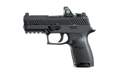 P320 Compact, Striker Fired, 9MM, 3.9" Barrel, Polymer Frame, Nitron Finish, Tall Contrast Sights, Romeo 1, 15Rd M 320C-9-B-RX