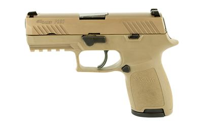 P320, Semi-automatic, Striker Fired, Compact, 9MM, 3.9", Polymer, Flat Dark Earth, Polymer, 10Rd, Night Sights 320C-9-FDE-10