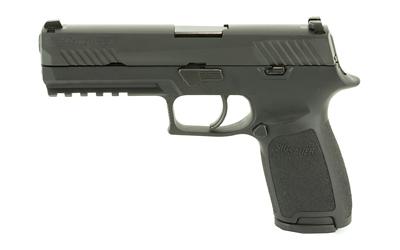 P320, Striker Fired, Full Size Pistol, 9MM, 4.7" Barrel, Stainless Frame, Nitron Finish, Polymer Grip, Night Sights, 10Rd 320F-9-BSS-10