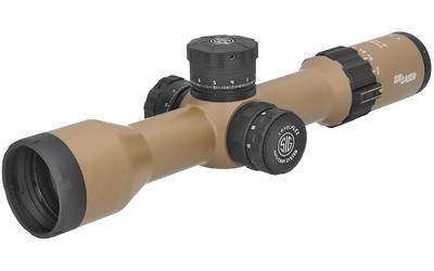 TANGO6 Rifle Scope, 3-18X44mm, FFP MRAD Milling Illuminated Reticle, Flat Dark Earth Cerakote Finish, 34mm Tube, Levelplex, 0.1 MRAD Adjustments, Military Contract Overrun 7401111-R