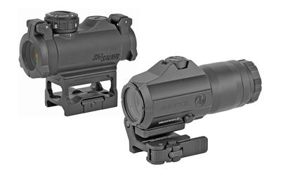 ROMEO-MSR COMBO KIT, Includes ROMEO MSR Red Dot and JULIET3 MICRO Magnifier, 1-3X, Matte Black Finish, Absolute Cowitness Height Red Dot Mount, Push Button Flip-to-Side Magnifier Mount SORJ72001
