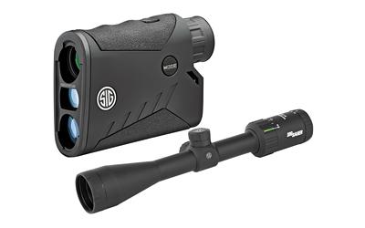 Hunter Value Package, WHISKEY 3 Riflescope and  KILO 1000 Laser Range Finder, 3-9X40mm, 1" Tube, Quadplex Reticle, Matte Black Finish SOW33202HVP