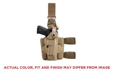 Model 6005 SLS Tactical Holster with Light and Quick-Release Leg Strap, Fits Springfield Operator 1911-A1 with M3X/M6X Light with 5" Barrel, Right Hand, STX Tactical Black Finish 6005-5612-121