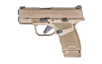 Hellcat, Striker Fired, Semi-automatic, Polymer Frame Pistol, Micro-Compact, 9MM, 3" Hammer Forged Barrel, Cerakote Finish, Desert Flat Dark Earth, Textured Grips, Tritium/Luminescent Front Sight, Tactical Rack U-Notch Rear Sight, 5 Magazines, (4) 11-Rou