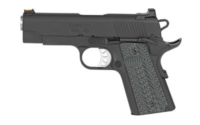Gear Up Package, Range Officer Elite, Compact, Semi-automatic, 1911, 45 ACP, 4" Match Grade Barrel, Alloy Frame, Black T Finish, G10 Grips, 5 Magazines, 6Rd, Ambidextrous Thumb Safety, Fiber Optic Front Sight and Tactical Ledge Rear Sight, Range Bag incl