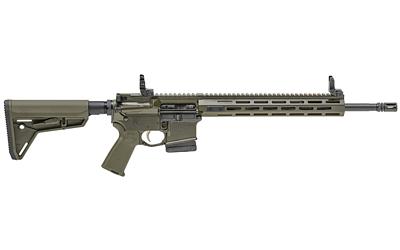 SAINT, Semi-automatic, 223 Rem/556NATO, 16" Barrel, 1:8 Twist, Mid-Length Gas System, OD Green Finish, Magpul Stock and Grip, Free Float M-Lok Handguard, 1-10Rd PMAG, Flip Up Front and Rear Sights ST916556ODGFFHLC