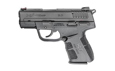 XDE, Semi-automatic, DA/SA, Compact, 45ACP, 3.3" Barrel, Polymer Frame, Black Finish, 2 Mags, 1-8Rd, 1-9Rd, Ambidextrous Safety, Fiber Optic Front Sight and Low Profile Combat Rear Sight, Includes Red Viridian Laser XDE93345BVR