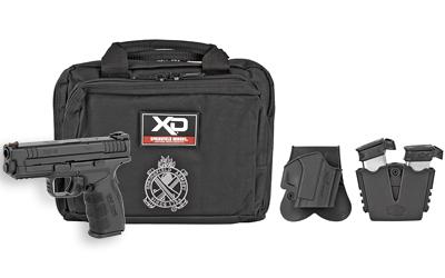 XD-MOD.2 with GripZone, 9MM, 4" Barrel, Polymer Frame, Black Finish, Fiber Optic Front and Low Profile Combat Rear Sights, 10Rd,Instant Gear Up Includes 5 Magazines, Range Bag, Hard Case, Holster and Magazine Pouch XDG9101