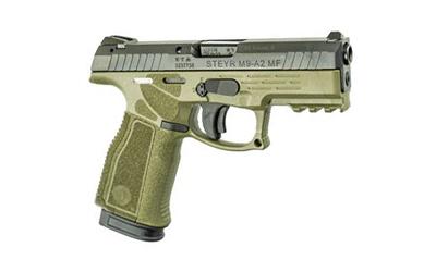 M9-A2 MF, Striker Fired, Semi-automatic, Polymer Frame Pistol, Medium Frame, 9MM, 4" Barrel, Mannox Finish, Black Slide, Olive Drab Green Frame, Interchangeable Grips, Trapezoid Sights, 17 Rounds, 2 Magazines 78-225-2H0