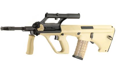 AUG, A3 M1, Semi-automatic, 223Rem/556NATO, 16" Barrel, Black Finish, Mud Colored Synthetic Stock, 1.5X Circle Dot Optic, 30Rd AUGM1mudocd