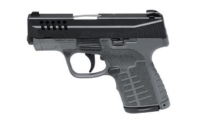 Stance MC9, Semi-automatic, Striker Fired, Polymer Frame Pistol, Micro Compact, 9MM, 3.2" Barrel, Nitride Finish, Black Slide, Gray Frame, 3 Dot Sights, No Manual Safety, 8 Rounds, 2 Magazines, (1)-7 Rounds and (1)-8 Rounds 67009