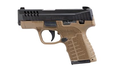 Stance MC9MS, Semi-automatic, Striker Fired, Polymer Frame Pistol, Micro Compact, 9MM, 3.2" Barrel, Nitride Finish, Black Slide, Flat Dark Earth Frame, 3 Dot Sights, Manual Safety, 10 Rounds, 2 Magazines, (1)-7 Rounds and (1)-10 Rounds 67038