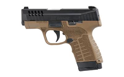Stance MC9, Semi-automatic, Striker Fired, Polymer Frame Pistol, Micro Compact, 9MM, 3.2" Barrel, Nitride Finish, Black Slide, Flat Dark Earth Frame, 3 Dot Sights, No Manual Safety, 10 Rounds, 2 Magazines, (1)-7 Rounds and (1)-10 Rounds 67039