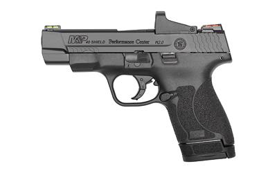 Shield M2.0 Performance Center Ported, Semi-automatic, Striker Fired, Compact, Performance Center Tuned Action, Optic Ready Slide, 4MOA Red Dot Sight Included, 40 S&W, 4" Barrel, Polymer Frame, Black Armornite Finish, 6 & 7Rd, 2 Magazines, Cleaning Kit I