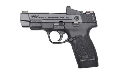 Shield M2.0 Performance Center Ported, Semi-automatic, Striker Fired, Compact, Performance Center Tuned Action, Optic Ready Slide, 4MOA Red Dot Sight Included, 45 ACP, 4" Barrel, Polymer Frame, Black Armornite Finish, 6 & 7Rd, 2 Magazines, Cleaning Kit I