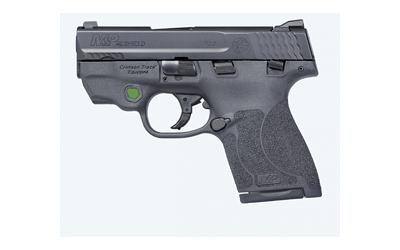 Shield M2.0, Semi-automatic, Striker Fired, Compact, 40 S&W, 3.1", Polymer, Black, 6Rd & 7Rd, 2 Mags, Crimson Trace Green Laser, Thumb Safety, Fixed Sights 11902