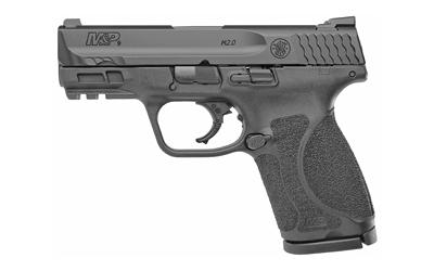 M&P 2.0, Semi-automatic, Striker Fired, Compact, 9MM, 3.6" Barrel, Compliant 10lb Trigger Pull, Polymer Frame, Black Finish, 3 Dot Sights. 10Rd, 2 Magazines 13008
