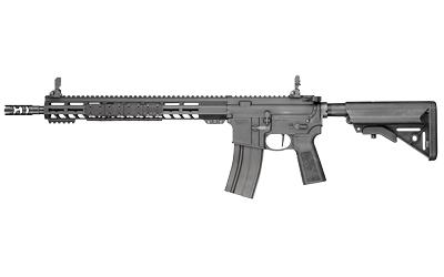 Volunteer XV, Optics Ready, Semi-automatic Rifle, AR-15, 6mm ARC, 16" Barrel, PWS Muzzle Brake, 1:7 5R Rifling, Matte Finish, Black, 15" Free Float M-LOK Forend, B5 Systems P-Grip Type 23, B5 Systems Enhanced SOPMOD Stock, Flip-Up Iron Sights, Flat Faced