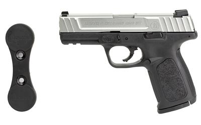 SD9VE, Striker Fired, Semi-Automatic, Polymer Frame Pistol, Full Size, 9MM, 4" Barrel, Silver Slide, Black Frame, Fixed Sights, 16 Rounds, 2 Magazines Magazines, Comes With Lockdown Gun Concealment Magnet 13662