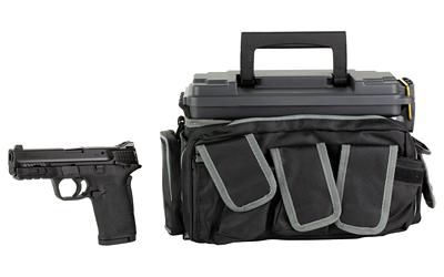 M&P 380 SHIELD EZ M2.0, Internal Hammer Fired, Semi-automatic Pistol, Polymer Frame Pistol, Micro-Compact, 380ACP, 3.675" Barrel, Armornite Finish, Black, 3-Dot Sights, Manual Thumb Safety, 8 Rounds, 2 Magazines, Plano X2 Range Bag 13939