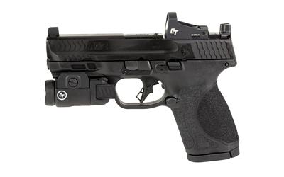 M&P 2.0, Semi-automatic, Striker Fired, Compact, 9MM, 4", Black, 15 Rounds, 2 Mags, Crimson Trace Red Dot Optic, Crimson Trace Rail Master Tactical Light, Optics Ready, No Thumb Safety, Optic Height Sights, Polymer, Armornite 13948