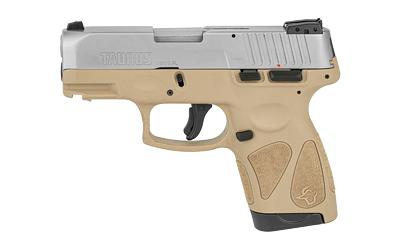 G2S, Semi-automatic, Sub Compact Pistol, 9MM, 3.25" Barrel, Polymer Frame, Tan/Stainless Finish, Adjustable Sights, 7Rd, 2 Magazines 1-G2S939T