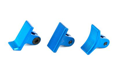 Calvin Elite Trigger Shoe Kit, Includes Heeled, Curved, and Straight Trigger Shoes, Blue Finish CE-3