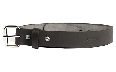 Uncle Mikes Leather Belt, 44"-48", Full Grain Leather, Nickel Plated Buckle, Black BLT-UM-44-48-MBL