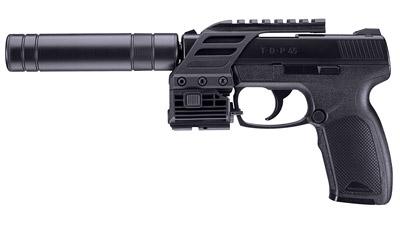TDP 45 Tactical, 177 Pellet, 4.25" Barrel, Black Finish, Polymer Frame, Picatinny Rail Mount, Red Laser Sight, 19Rd, 410 Feet Per Second 2254822
