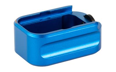 Fits Glock 19/23, Mag Extension, Blue MEG19-3-2BU