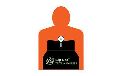 Big Dot Tritium Front, White Stripe Rear, Express Sight Set, Fits 1911 with Novak Sight Cuts, Supressor Height, Green with White Outline NE-0017S-3