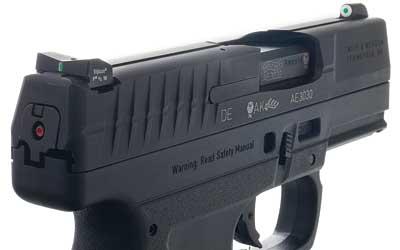 24/7 Big Dot Tritium Front, Tritium Stripe Rear, Express Sight Set, Fits Walther PPS, Green with White Outline WT-0002S-5