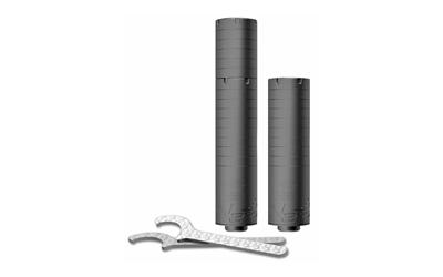 Nitro N20, Suppressor, .17HMR-9MM/.308Win, Titanium, 6.5oz-10oz, 1.562" Diameter, 5.4" to 7.5" Long, Cerakote Black YHM-2105-28