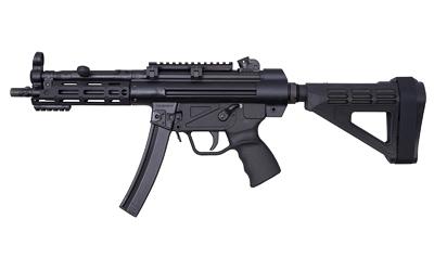 MKE Z-5RS Pistolman, Semi-automatic Pistol, 9MM, 8.9" Barrel, Steel Frame, Black Finish, SB Tactical SBM4 Fixed Pistol Brace, 30Rd, 3 Magazines, Roller-Lock, Delayed Blowback, Includes Midwest Industries M-LOK Handguard with Removable Rail Section, MFI L