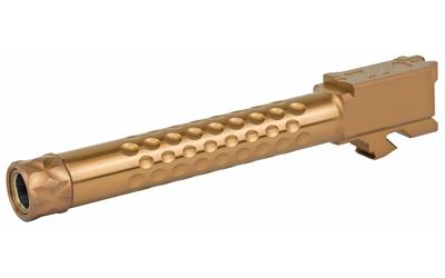 Dimpled, Barrel, 9MM, Threaded, For Glock 17 Gen5, Bronze Finish BBL-17-V2-5G-TH-BRZ