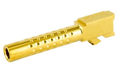 Dimpled Barrel, 9MM, For Glock 19 (Gen1-5), Gold Finish BBL-19-D-GLD