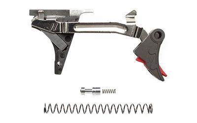 PRO Curved Face Trigger, Drop-In Kit, For Glock Gen 1-4, 9MM, Black/Red CFT-PRO-DRP-9-B-R
