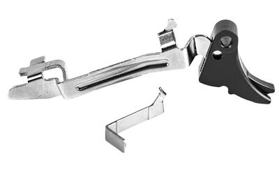 Fulcrum Trigger Bar Kit, Adjustable 2-6 lbs, Large, Fits Glock Gen 1-3, Black w/ Black Safety, Includes Zev PRO Connector FUL-ADJ-BAR-LG-B-B