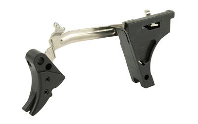 Fulcrum Drop in Trigger Kit, Adjustable 2-6 lbs, Fits Glock 10MM Gen 1-3, Black w/ Black Safety FUL-ADJ-DRP-10-B-B