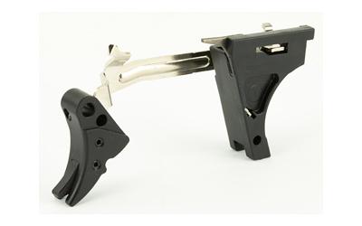 Fulcrum Drop in Trigger, Ultimate Kit, Adjustable 2-6 lbs, Fits Glock 40SW Gen 1-3, Black w/ Black Safety FUL-ADJ-ULT-40-B-B