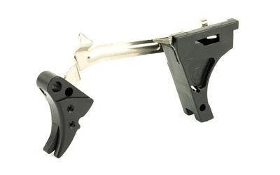 Fulcrum Drop in Trigger, Ultimate Kit, Adjustable 2-6 lbs, Fits Glock 45 ACP Gen 1-3, Black w/ Black Safety FUL-ADJ-ULT-45-B-B