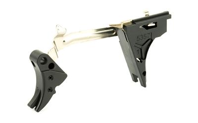 Fulcrum Drop in Trigger, Ultimate Kit, Adjustable 2-6 lbs, Fits Glock 45 ACP Gen 1-3 SF Models, Black w/ Black Safety FUL-ADJ-ULT-45SF-B-B