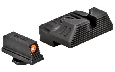 Sight Set, Black, Combat Night Sight Set, .215 Tritium Front with Orange Ring, Standard Rear SIGHT.SET-215-NS-COM3-B