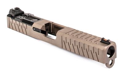 For Gen 3 Glock 17, Enhanced Socom, Complete Slide, Includes Sights, Delta Point Pro Cover Plate and Zev Upper Parts Kit, Flat Dark Earth Finish SLD.KIT-Z17-3G-ESOC-DPP-FDE